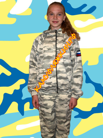 Камуфляжный костюм из твила с противоэнцефалитной сеткой фото-1
