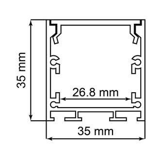 Профиль SP290 (PAL 3535, комплект, 2 метра с экраном)