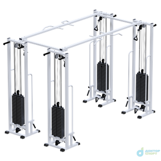 Двойной кроссовер на базе реабилитационной рамы (стек 4х100кг)