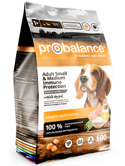 Корм Probalance для собак малых и средних пород, курица 0,5 кг