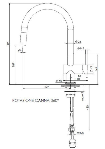 Смеситель Reginox FLINT Black K1035K