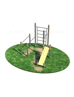 Спортивный комплекс Sv Sport Workout турник, брусья, скамья для пресса, шведская стенка ВОРК49