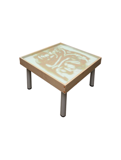 Столик на ножках для рисования песком РАДУГА. Подсветка белая.