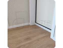 Плинтус ХДФ Dollken Cubu Flex Life 60мм Х 2,5 м Белый RAL 9003 в интерьере 9