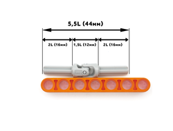 !АНАЛОГ!  Комплект карданов 5,5L "ПАПА" CADA  АНАЛОГ LEGO Technic, 4 шт. , цвет Light Bluish Gray (UJ4)