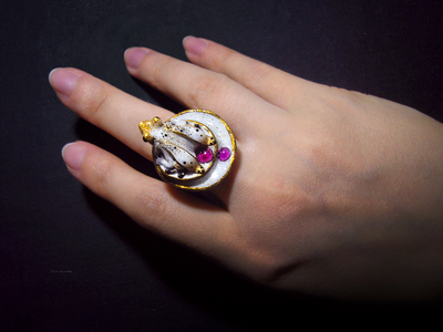 Кольцо с лягушкой "Двойняшка Кваквази", реплика Дневного Светлячка