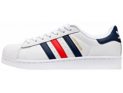 Adidas Superstar White Blue Red