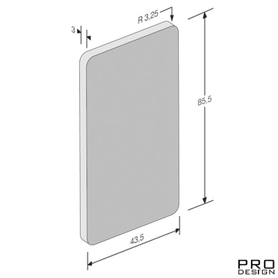 Магнитный замок B-NOHA MINI под фиксатор с отв.планкой 190 мм, матовый хром