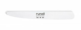 Профессиональная пилка для искусственных ногтей RuNail белая, нож, 200/200, №4820