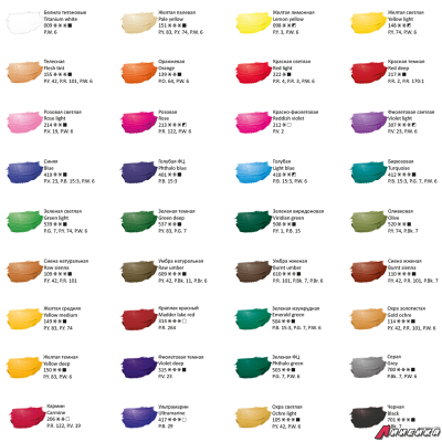 Краска акриловая художественная Гамма "Студия", 75мл, пластиковая туба, синяя. 280220419