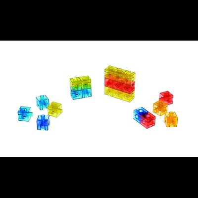 Кубики соединяющиеся 2 см. Полупрозрачные (100 шт)