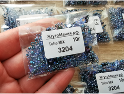 Микс бисера Toho 3204 (TX-01-3204) - БАРВИНОК / ГОЛУБОЙ (10г)