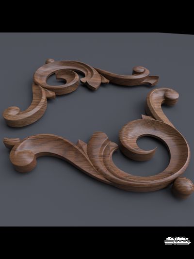 Резной уголок, 3d-model