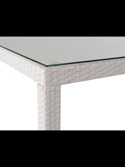 Комплект плетеной мебели MILANO белый на 6 персон