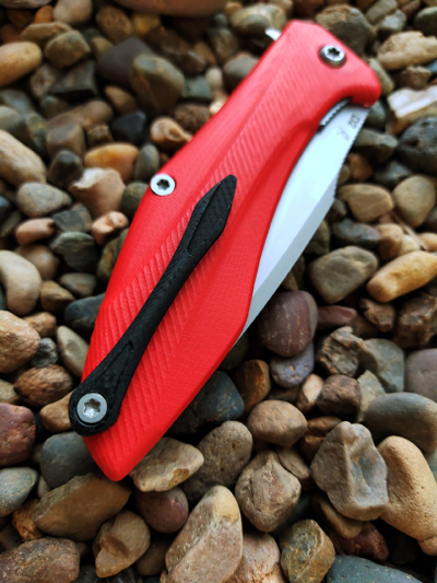 Складной нож Грач сталь D2, рукоять G10, цвет красный