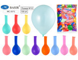 4627154831777 Воздушные шарики, МС-3572, цвета в ассортименте-пастель, в упаковке 100 штук, размер №10