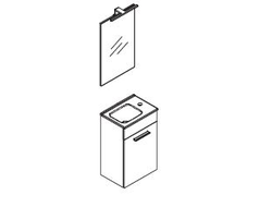 Комплект мебели VITRA MIA, 40 см, с дверцами, золотой дуб, 67089