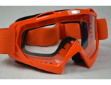 Кроссовые очки (маска) GXT для мотокросса, эндуро, ATV - оранжевые прозрачные