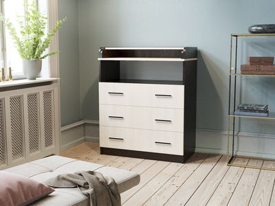 Комод К-1.2 пеленальный (810*430*1005) венге/дуб молочный