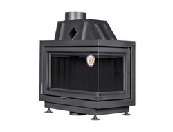 Каминная топка Альфа 700 RB два стекла правая черный шамот, Экокамин (Россия)