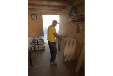 Панели в очереди на упаковку.