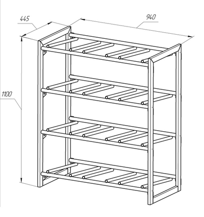 Стеллаж для 12 бутылей