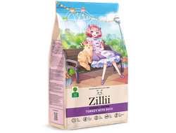 ZILLII Hairball Control Сухой корм для кошек контроль образования комочков шерсти в желудке Индейка с Уткой 2кг
