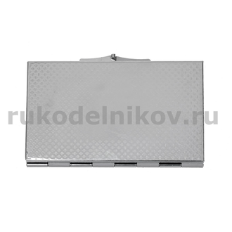 зеркало прямоугольное металлическое, цвет-никель