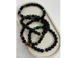 Мужские браслеты из разных камней в ассортименте