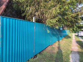 Забор для Дачи из профлиста (полимерный)