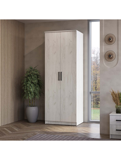 Шкаф 2-створчатый Фиеста дуб крафт белый