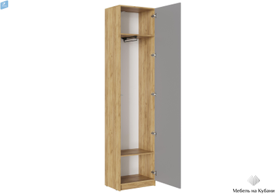 БОСТОН Шкаф ШК-003 ЛДСП Дуб крафт золотой/ЛДСП Серый шифер