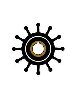 Импеллер посадка шпонка Ancor 2037 Ø61,9/16x31,5мм 12 лопастей для помпы охлаждения двигателя из чёрного неопрена