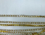 стразовая лента 2 мм прозрачный в золоте