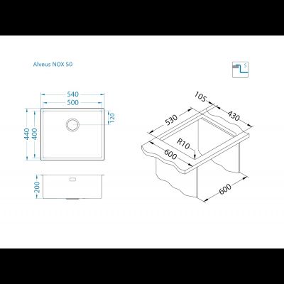 Мойка Alveus Nox 50