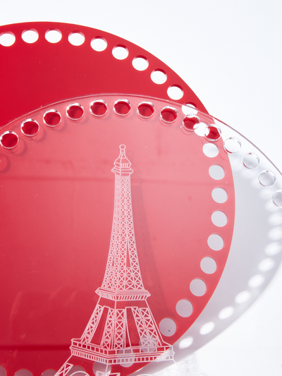 Основы 2 шт акриловые для вязания сумок и корзин с гравировкой  Париж