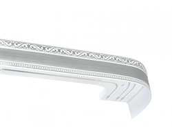 Карниз Монарх 2,8м белый с хромом [27865]