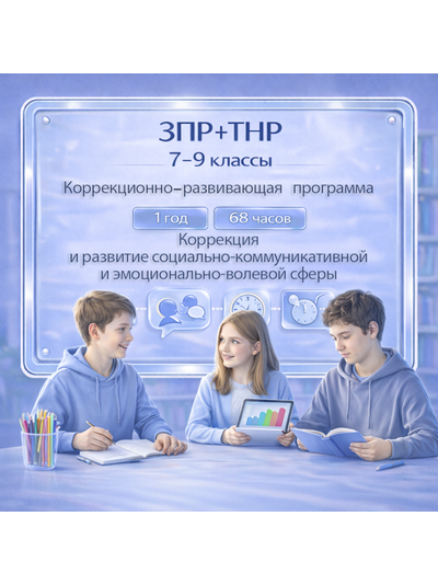 Коррекционный курс ЗПР+ТНР 7-9 класс: программа по ФАООП для подростков