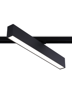 Трековый однофазный светодиодный светильник GL 6777 BK черный LED 24W 4200K 600*22*48