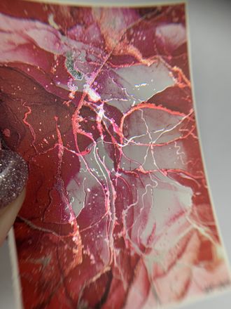 Слайдеры фольгированная акварель Alcohol Ink NF-005 SILVER