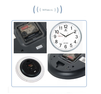 IP видеоняня WiFi (Настенные часы, круглые) с аккумулятором и с DVR, HD (Pro iCam)
