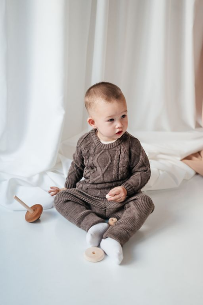 Джемпер "Ромб" светло бежевый