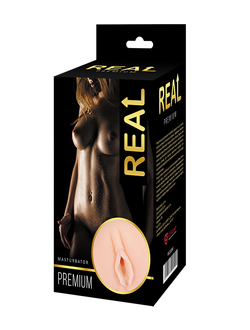 10047 Реалистичный односторонний мастурбатор Real Women Dual Layer с двойной структурой 15,5х8,2 см