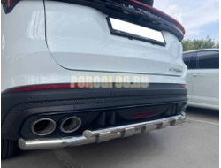 Защита заднего бампера двойная с перемычками Папа Тюнинг d60/42 для JETOUR X70 Plus 2023-