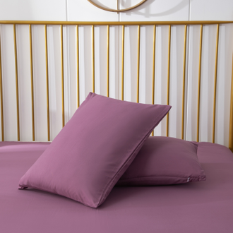 Комплект постельного белья на резинке Однотонный Сатин цвет Лаванда CSR043 (Евро размер)