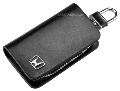 Ключница авто из натуральной гладкой кожи с логотипом HONDA