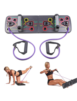 Складной Тренажер для Отжиманий 14 в 1 Push Up Board Training с Эспандером ОПТОМ