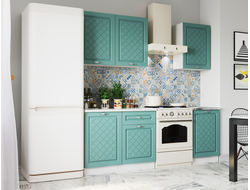 КУХОННЫЙ ГАРНИТУР ПРОВАНС (изумрудное дерево), 1,5м.