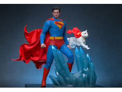 ПРЕДЗАКАЗ - Супермен (Дэвид Коренсвет, "Супермен" 2025 г)  - Коллекционная ФИГУРКА 1/6 Superman & Krypto (MMS812) -  Hot Toys ?ЦЕНА: 39800 РУБ.?