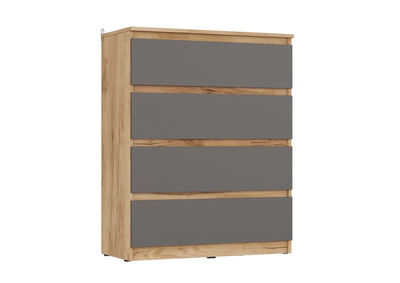 Комод Сити К-1, серый графит, крафт золотой